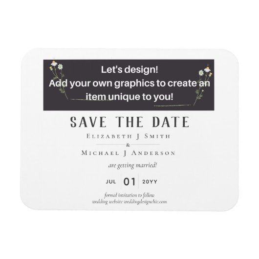 Magnet Flexible NEW! Design Your Own Wedding Item (Horizontal)