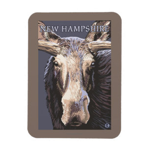 Magnet Flexible New HampshireMoose près