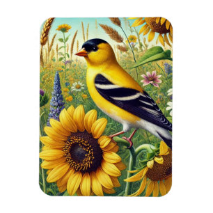 Magnet Flexible New Jersey State Bird Eastern Goldfinch