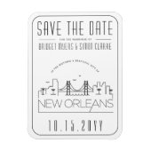 Magnet Flexible New Orleans Mariage Styliszed Skyline Enregistrer  (Vertical)