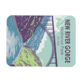 Magnet Flexible New River Gorge National Park West Virginia Bridge (Horizontal)
