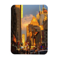 New York City Sunset Midtown Theatre District NYC