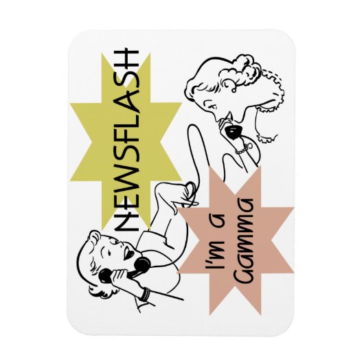 Magnet Flexible Newsflash Je suis un cadeau Gamma (Vertical)