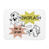 Magnet Flexible Newsflash Je suis un cadeau Gram (Horizontal)
