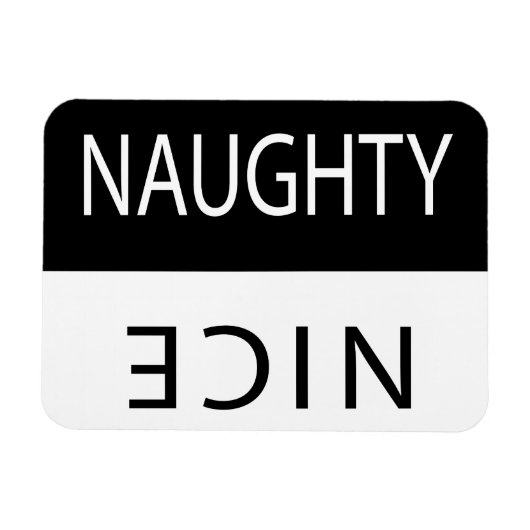 Magnet Flexible Nice ou Naughty Funny Flipable (Horizontal)