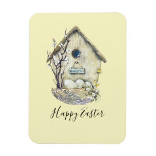 Magnet Flexible Nid d'OEufs de maison d'aquarelle Pâques