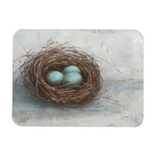 Magnet Flexible Nid rustique d'oiseau - bleu