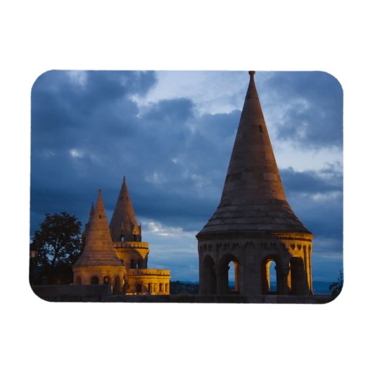 Magnet Flexible Night view of Fisherman's Bastion, Castle Hil (Horizontal)