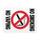 Magnet Flexible No Smoking No Vaping Signal d'avertissement (Horizontal)