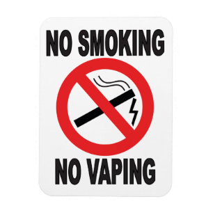 Magnet Flexible No Smoking No Vaping Signal d'avertissement