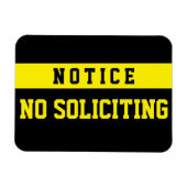 Magnet Flexible No Soliciting [Magnet] (Horizontal)