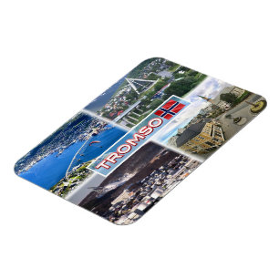 Magnet Flexible NO Tromso - Vue aérienne - Cathédrale de l'Arcti