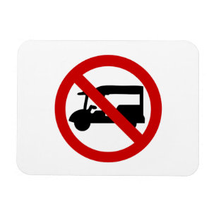 Magnet Flexible NO Tuk-Tuk TAXI ⚠ Thai Road Sign ⚠