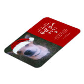 Magnet Flexible Noël 2021 Ruff Year Funny Chien Photo (Côté Gauche)