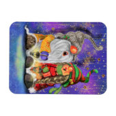 Magnet Flexible Noël Aimant Cadeau Couple Gnomes Chanter (Horizontal)