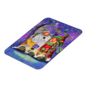Magnet Flexible Noël Aimant Cadeau Couple Gnomes Chanter (Côté Gauche)