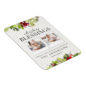 Magnet Flexible Noël bénédiction multi photo plaid et feuillage h (Côté Droit)