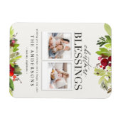 Magnet Flexible Noël bénédiction multi photo plaid et feuillage h (Horizontal)