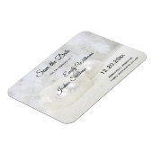 Magnet Flexible Noel blanc Mariage d'hiver Sauvez la date (Côté Gauche)