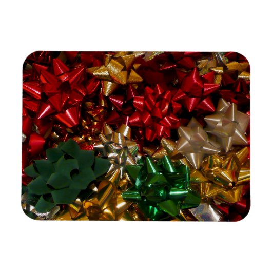 Magnet Flexible Noël Bows colorés Festive vacances (Horizontal)