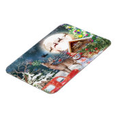 Magnet Flexible Noël Camion Rouge Père Noël Rustique Vacances d'hi (Côté Gauche)