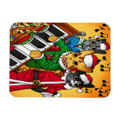 Magnet Flexible Noël Carol Cats (Horizontal)