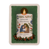 Magnet Flexible Noël chrétien de la Nativité rustique (Vertical)