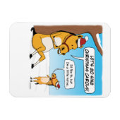 Magnet Flexible Noël de petit cheval mignon et drôle (Horizontal)