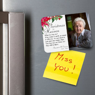 Magnet Flexible Noël de Poinsettia dans le ciel Photo