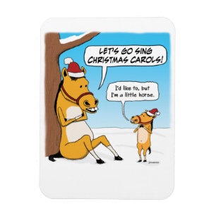 Magnet Flexible Noël du petit Cheval mignon et amusant