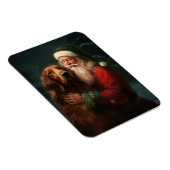 Magnet Flexible Noël festif du Père Noël de l'Irish Red Setter (Côté Droit)