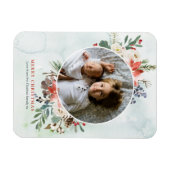Magnet Flexible Noël Floral Carte photo magnétique (Horizontal)