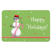 Magnet Flexible Noël Holiday Snowman (Horizontal)