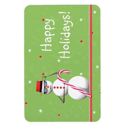 Magnet Flexible Noël Holiday Snowman (Vertical)