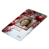 Magnet Flexible Noël Je T'Aime Grand-Mère Rouge Ornements (Côté Gauche)