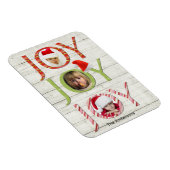 Magnet Flexible Noël Joie photo personnalisée vacances (Côté Droit)