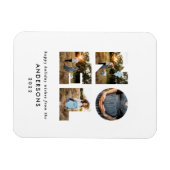 Magnet Flexible Noel Noël bold moderne 4 photo simple Holiday (Horizontal)