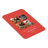 Magnet Flexible Noel Noël bold moderne 4 photo simple Holiday (Côté Droit)