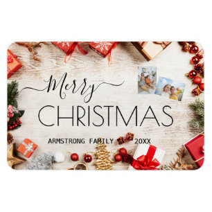 Magnet Flexible Noël personnalisé classiquePhoto de famille