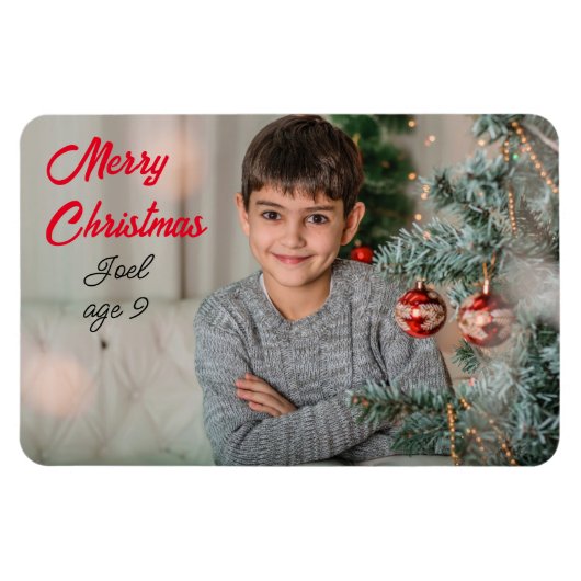 Magnet Flexible Noël Personnaliser Photo Réfrigérateur Cadeau 4x6 (Horizontal)