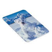 Magnet Flexible Noël Pitbull Chien Snowman (Côté Droit)