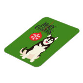 Magnet Flexible Noël sibérien Husky (Côté Gauche)