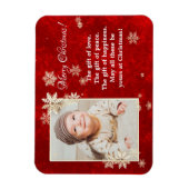 Magnet Flexible Noël snowflics voeux photo (Vertical)