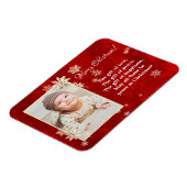Magnet Flexible Noël snowflics voeux photo (Côté Gauche)