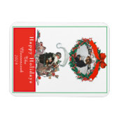 Magnet Flexible Noël traditionnel Vintage Père Noël (Horizontal)