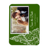 Magnet Flexible Noël vert Mariage d'hiver Enregistrer la photo de  (Vertical)