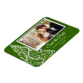 Magnet Flexible Noël vert Mariage d'hiver Enregistrer la photo de  (Côté Gauche)