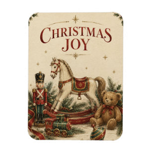 Magnet Flexible Noël Vintage Élégant , Soldat de Jouet Antique