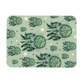 Magnet Flexible Nœud celtique attrape-rêves vert (Horizontal)