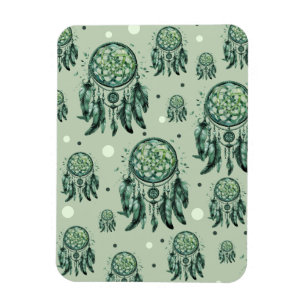 Magnet Flexible Nœud celtique attrape-rêves vert